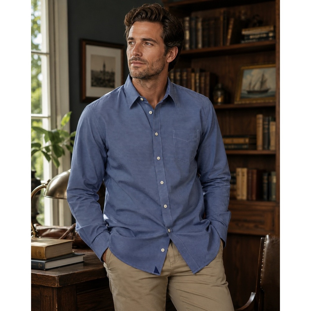 UNTUCKit Shirt Mens XL Blue Gingham Plaid Cruz WF Button Down Preppy Office